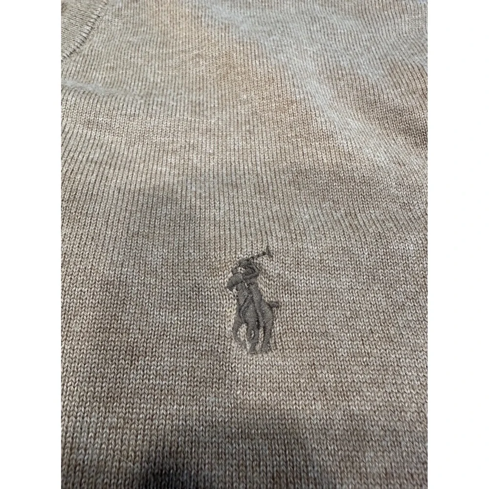 Polo Ralph Lauren Mens XXL Tan Pima Cotton V-Neck Sweater‎ 710682076028